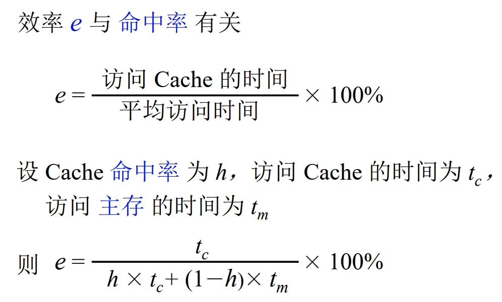 Cache-主存系统的效率